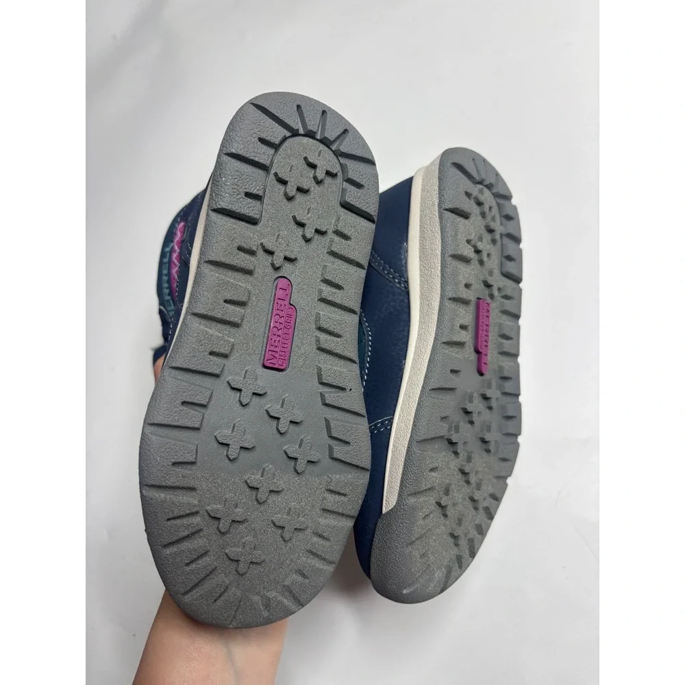 Merrell Snow Quest Lite 2.0 Waterproof Winter Boots Navy Pink Kids Size 11M